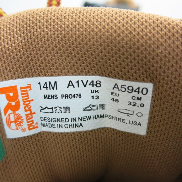 Timberland Pro Waterproof Soft Toe Nubuck Leather Boots Shoes Men's Shoes 14 M - Picture 8 of 9